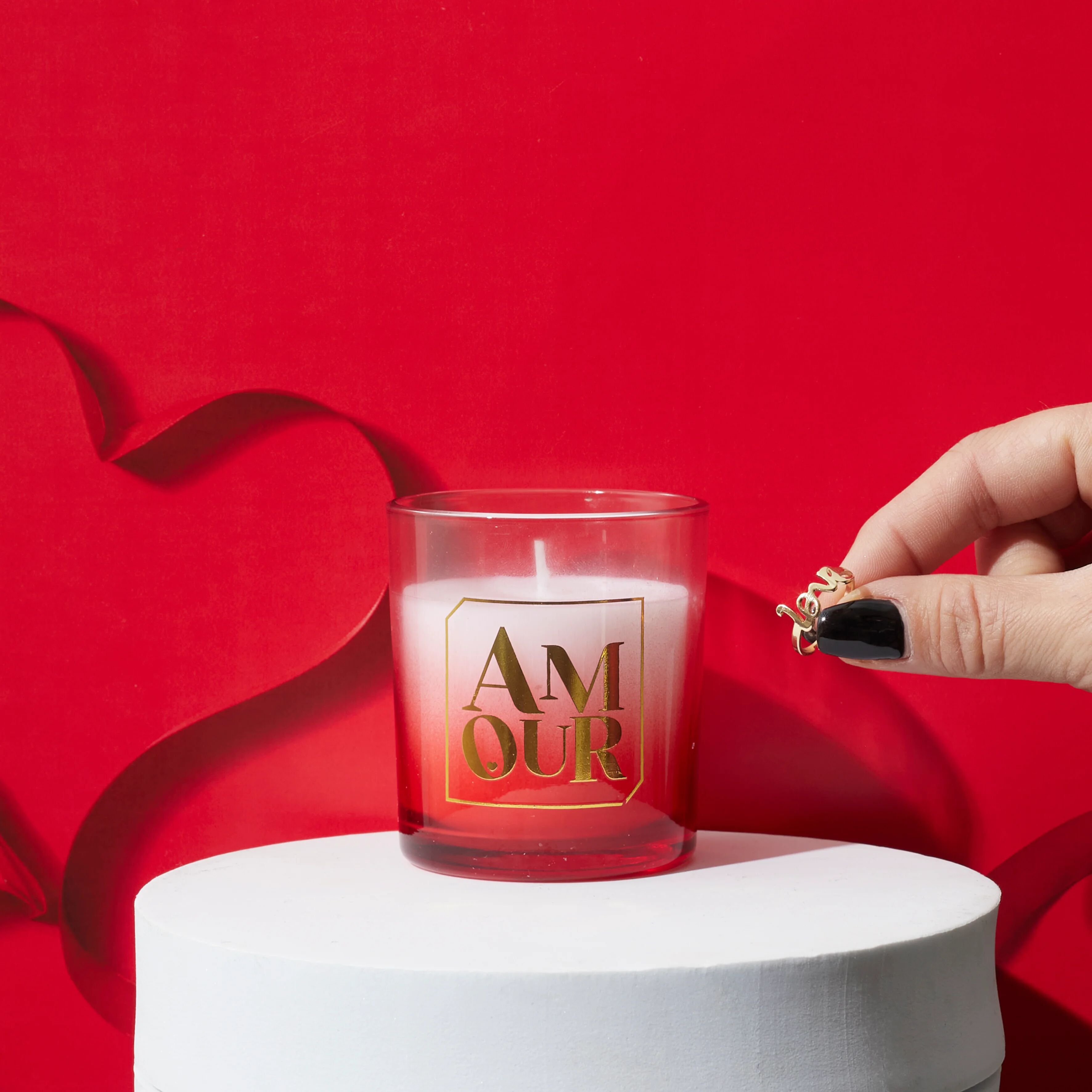 Bougie bijou surprise Amour Rêve Poudré